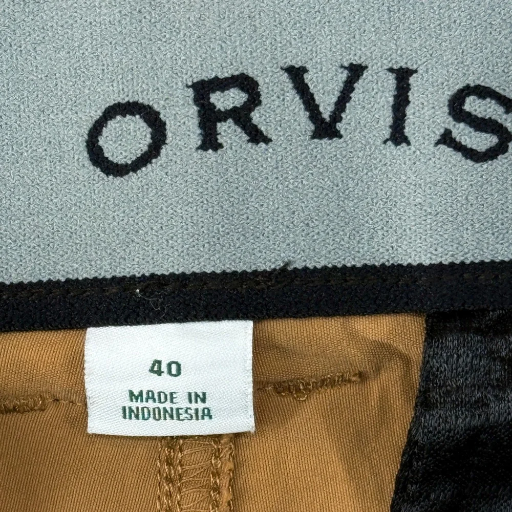 Orvis Cargo Shorts Mens‎ Size 40 Tan Ochre Hiking Outdoor Utility Belted
